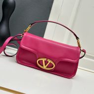Valentino Large Loco 1960 Shoulder Bag In Nappa Leather Rose