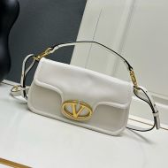 Valentino Large Loco 1960 Shoulder Bag In Nappa Leather White