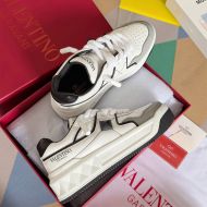 Valentino One Stud XL Low-Top Sneakers Unisex Nappa Leather White/Grey
