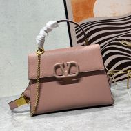 Valentino Small Vsling Handbag In Grainy Calfskin Apricot