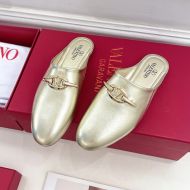 Valentino VLogo Chained Slip-On Mules Women Calfskin Gold